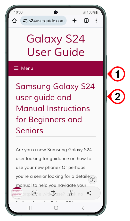 How to Take Screenshot on Samsung S24 Easily