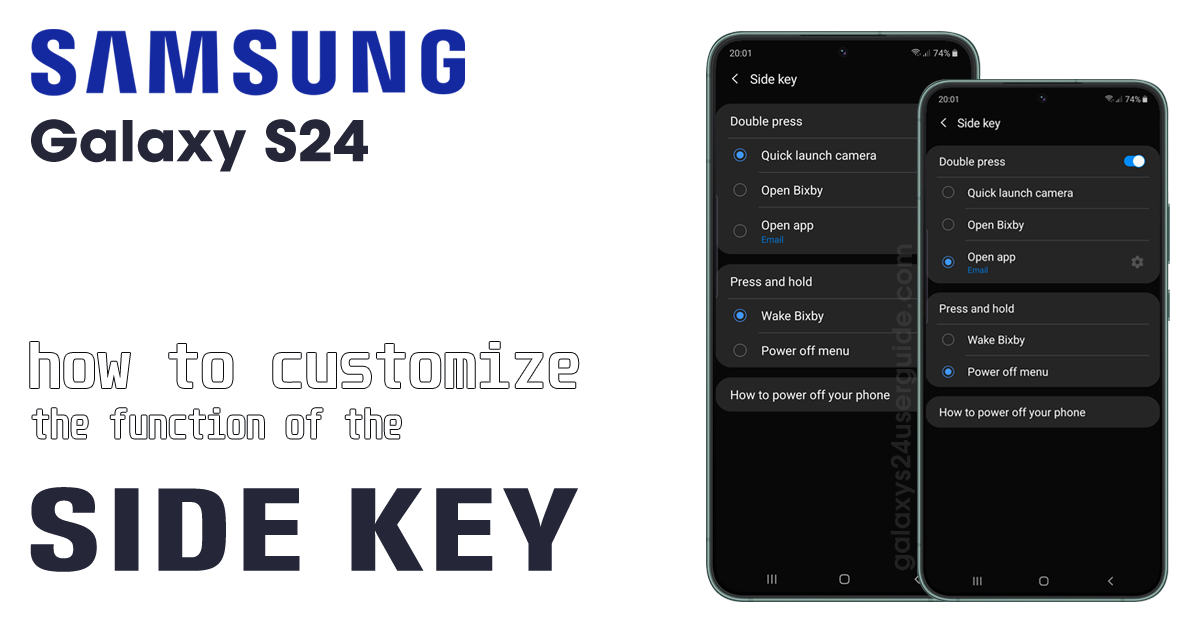 customize side key on galaxy S24