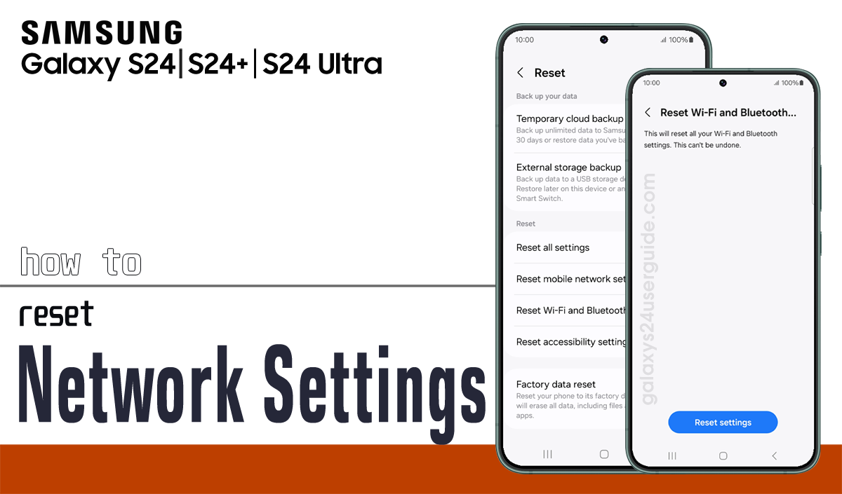 reset network settings on galaxy s24