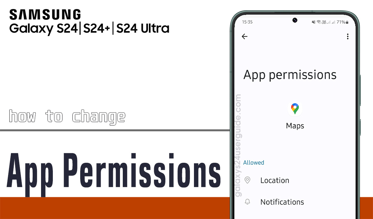 change app permissions on galaxy s24